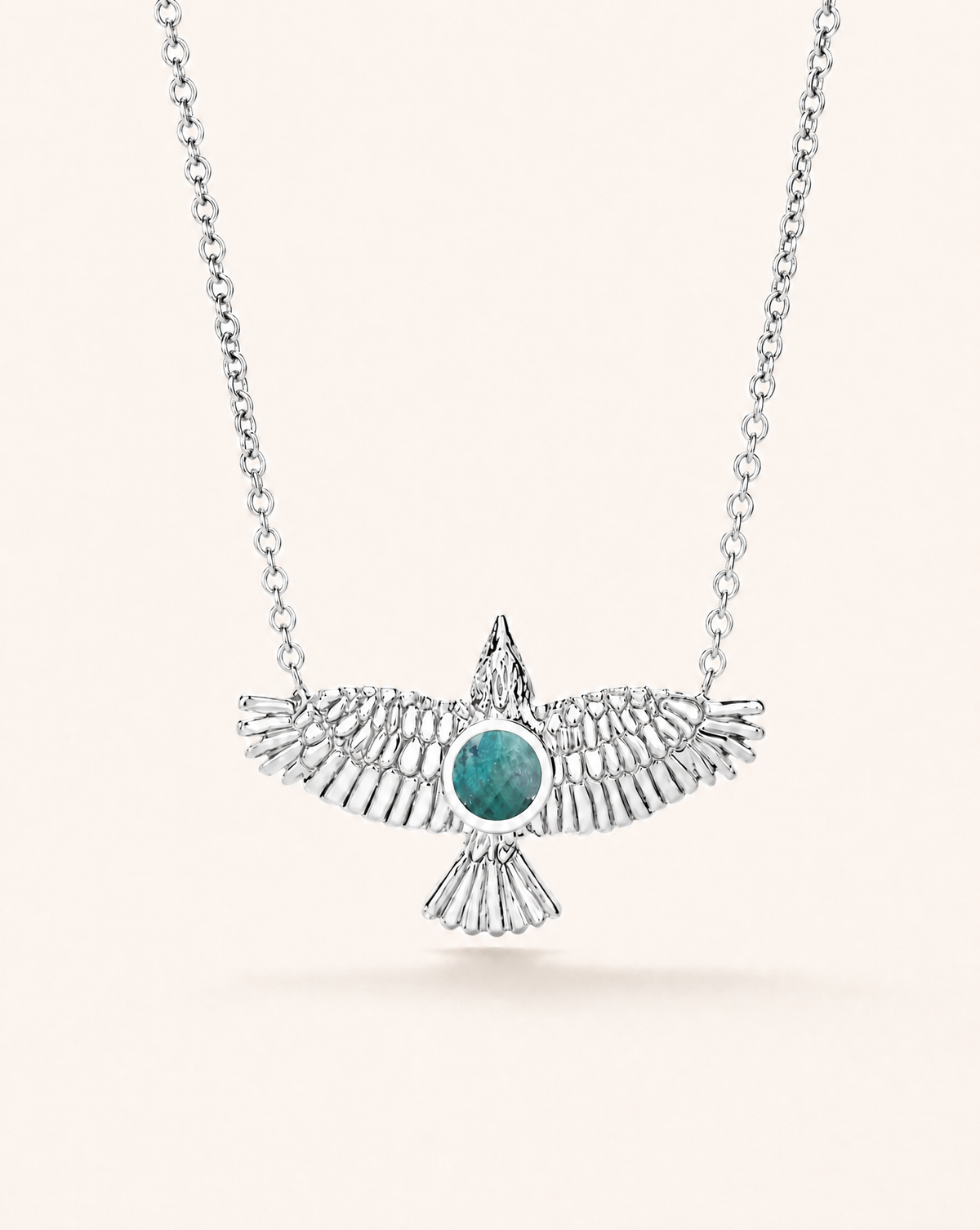 The DreamWeaver Chrysocolla Pendant — Silver