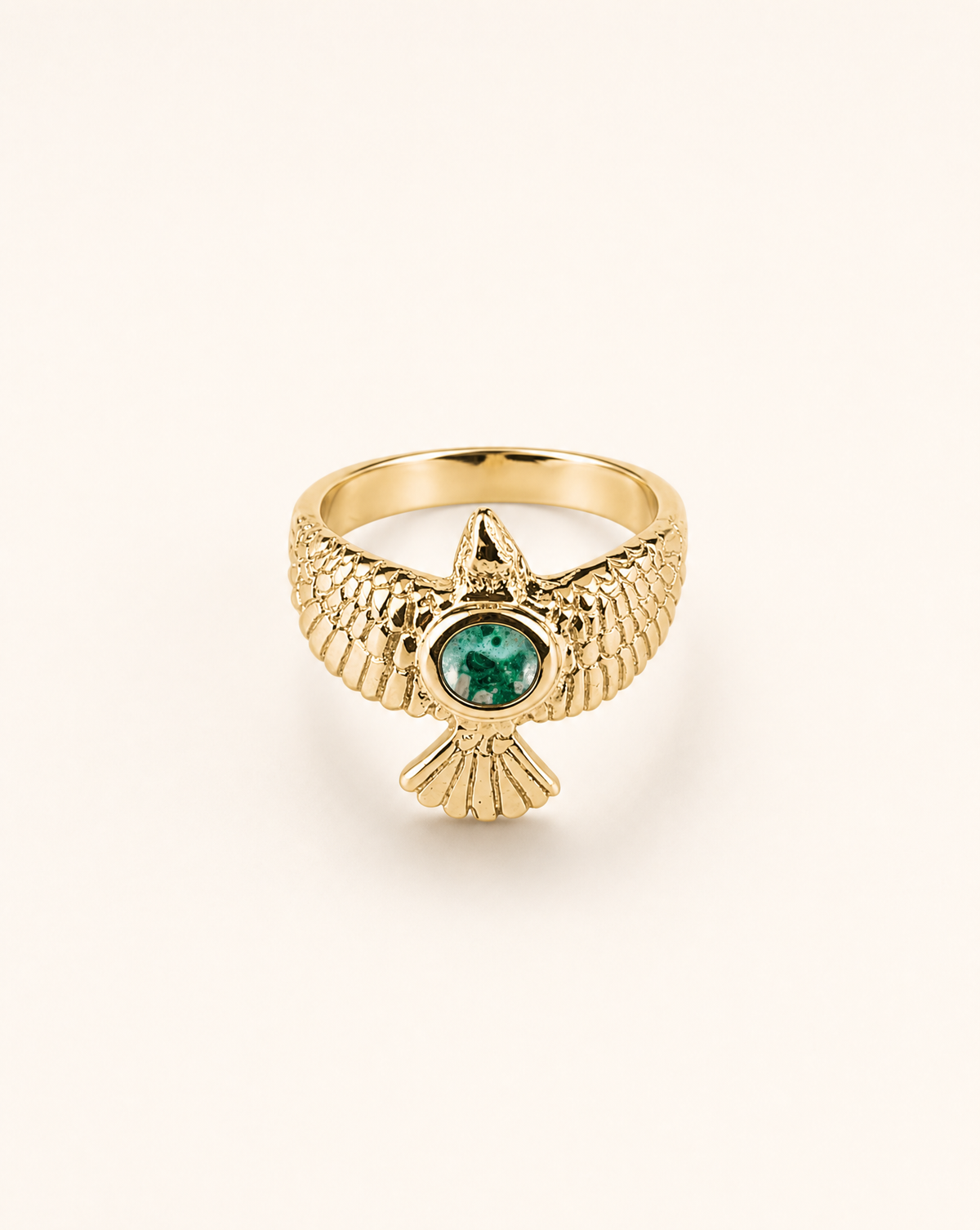 DreamWeaver Chrysocolla Ring, Gold