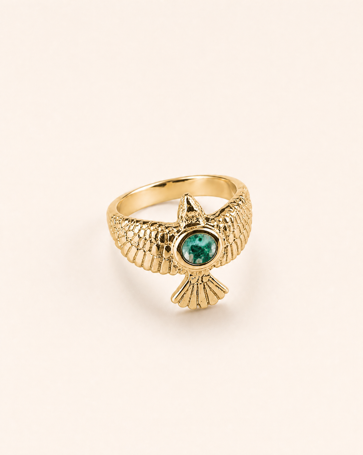 DreamWeaver Chrysocolla Ring, Gold