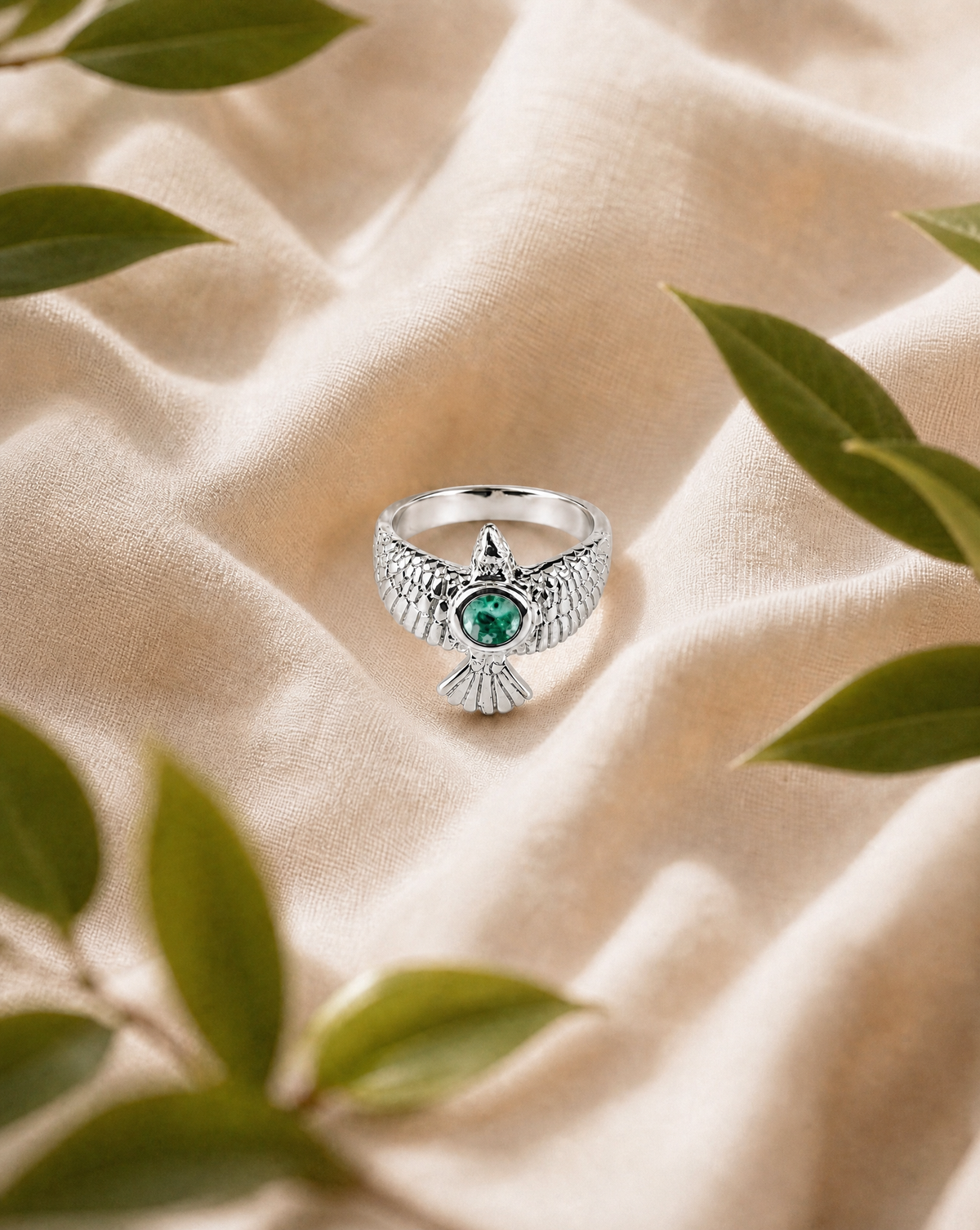 DreamWeaver Chrysocolla Ring, Silver