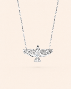 The DreamWeaver Clear Quartz Pendant — Silver