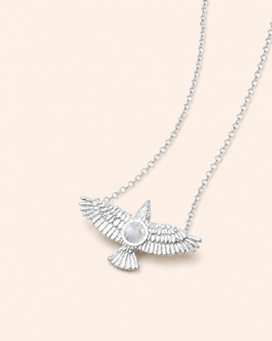 The DreamWeaver Clear Quartz Pendant — Silver