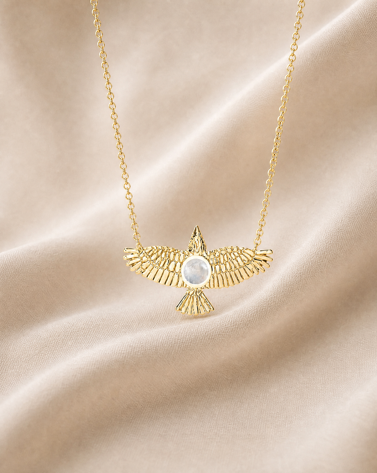 The DreamWeaver Clear Quartz Pendant — Gold-3