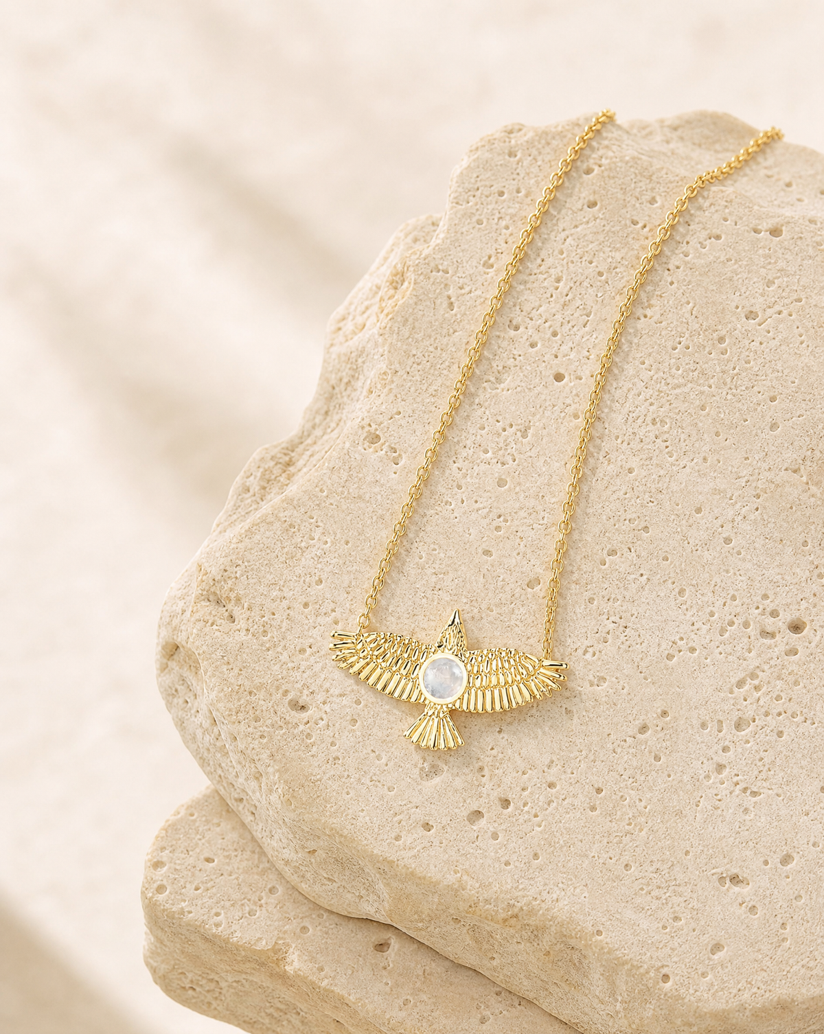 The DreamWeaver Clear Quartz Pendant — Gold-4