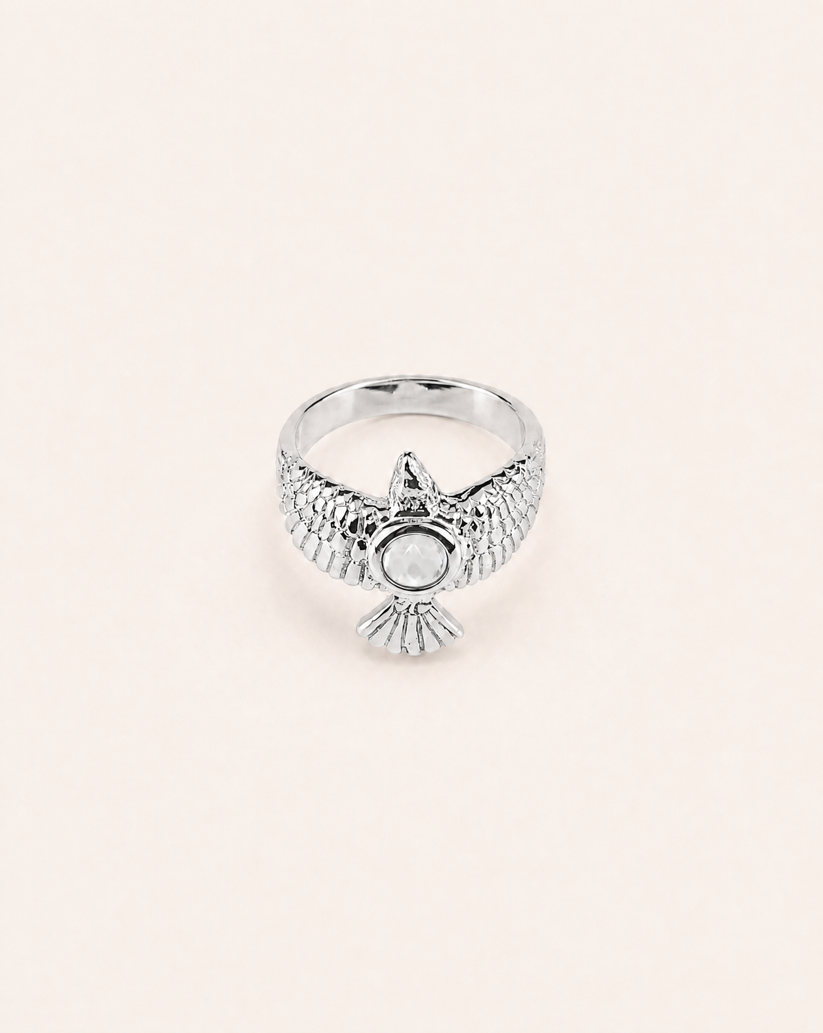 DreamWeaver Clear Quartz Ring, Silver