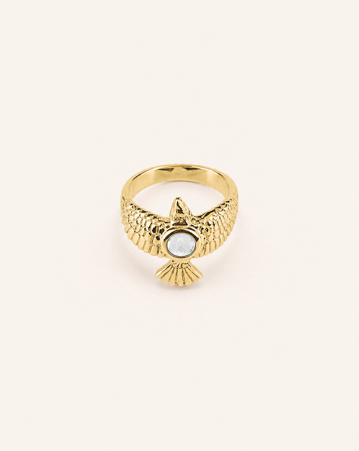 DreamWeaver Clear Quartz Ring, Gold
