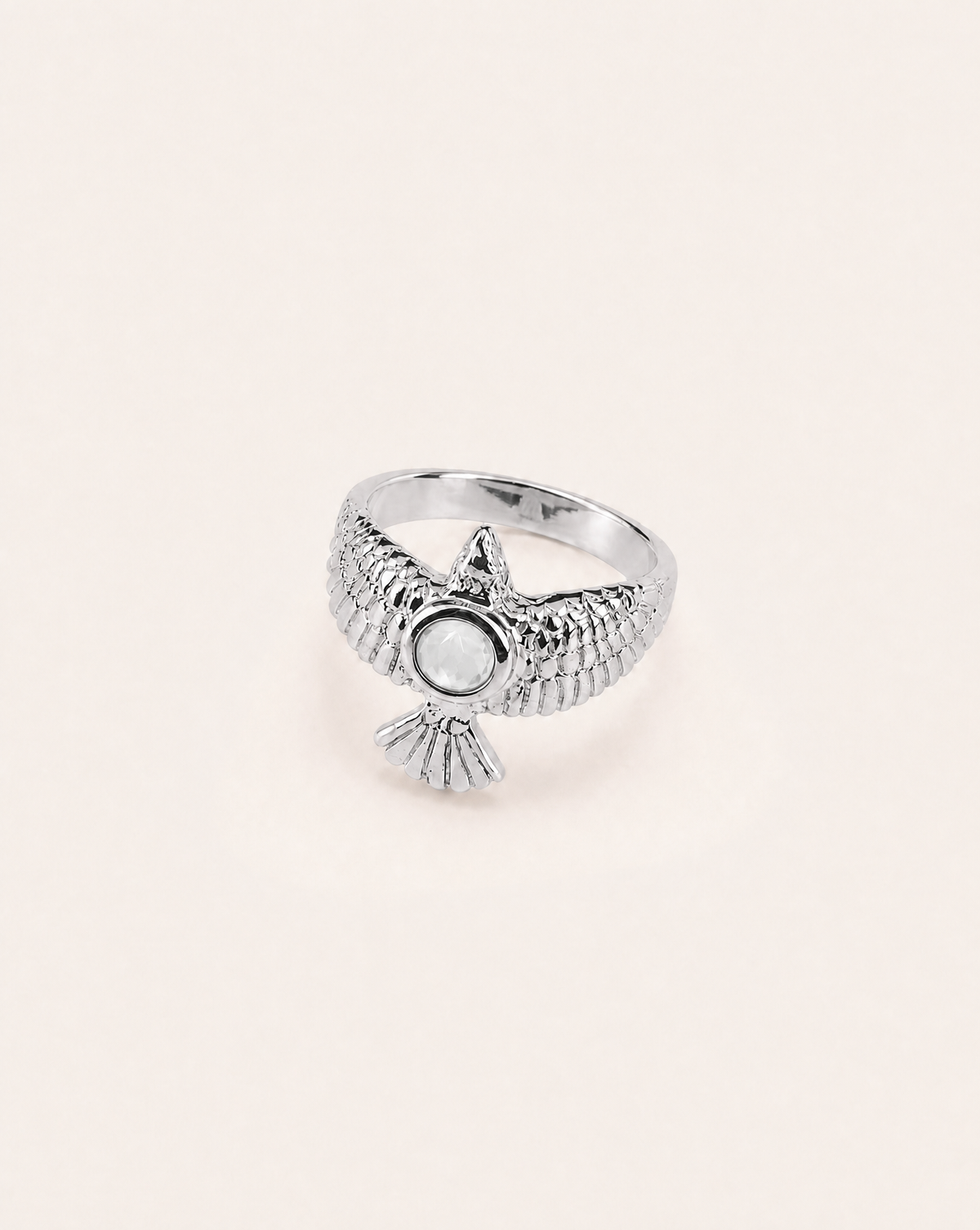 DreamWeaver Clear Quartz Ring, Silver
