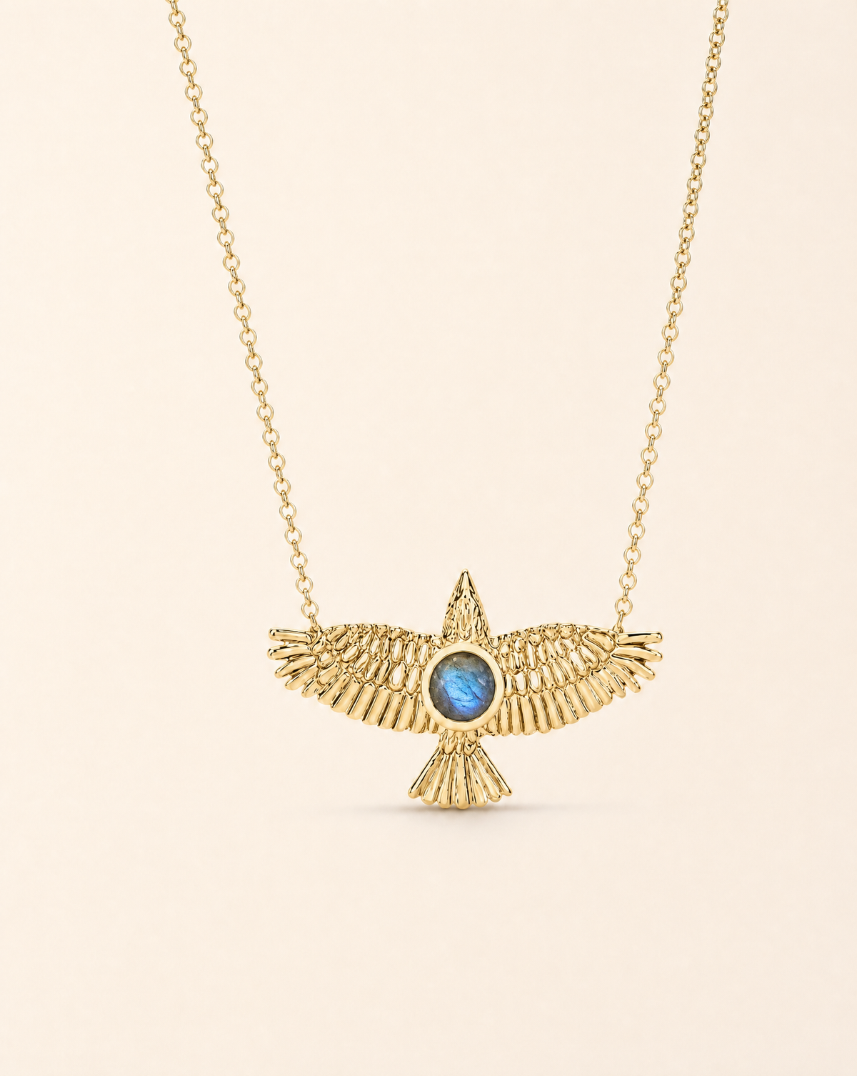 The DreamWeaver Labradorite Pendant — Gold