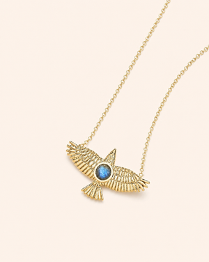 The DreamWeaver Labradorite Pendant — Gold