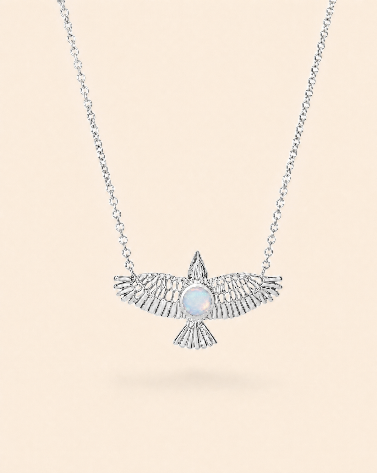 The DreamWeaver Opalite Pendant — Silver-1