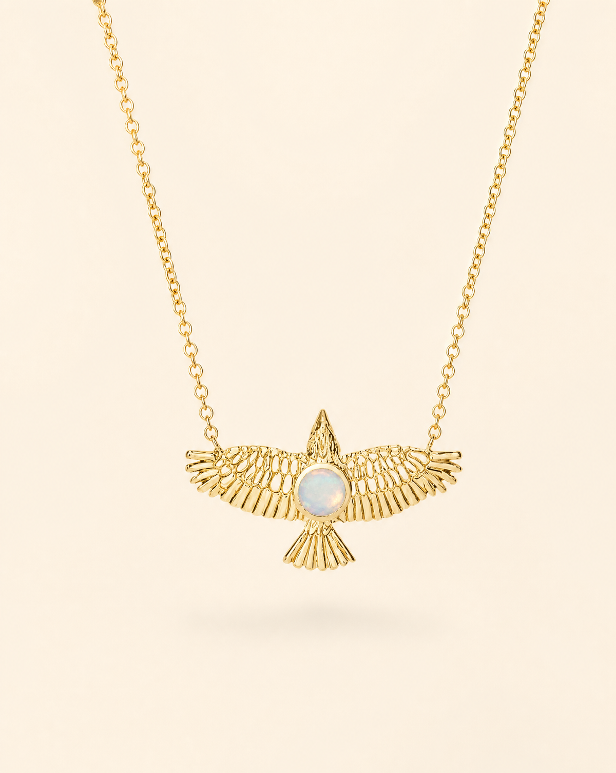 The DreamWeaver Opalite Pendant — Gold-1