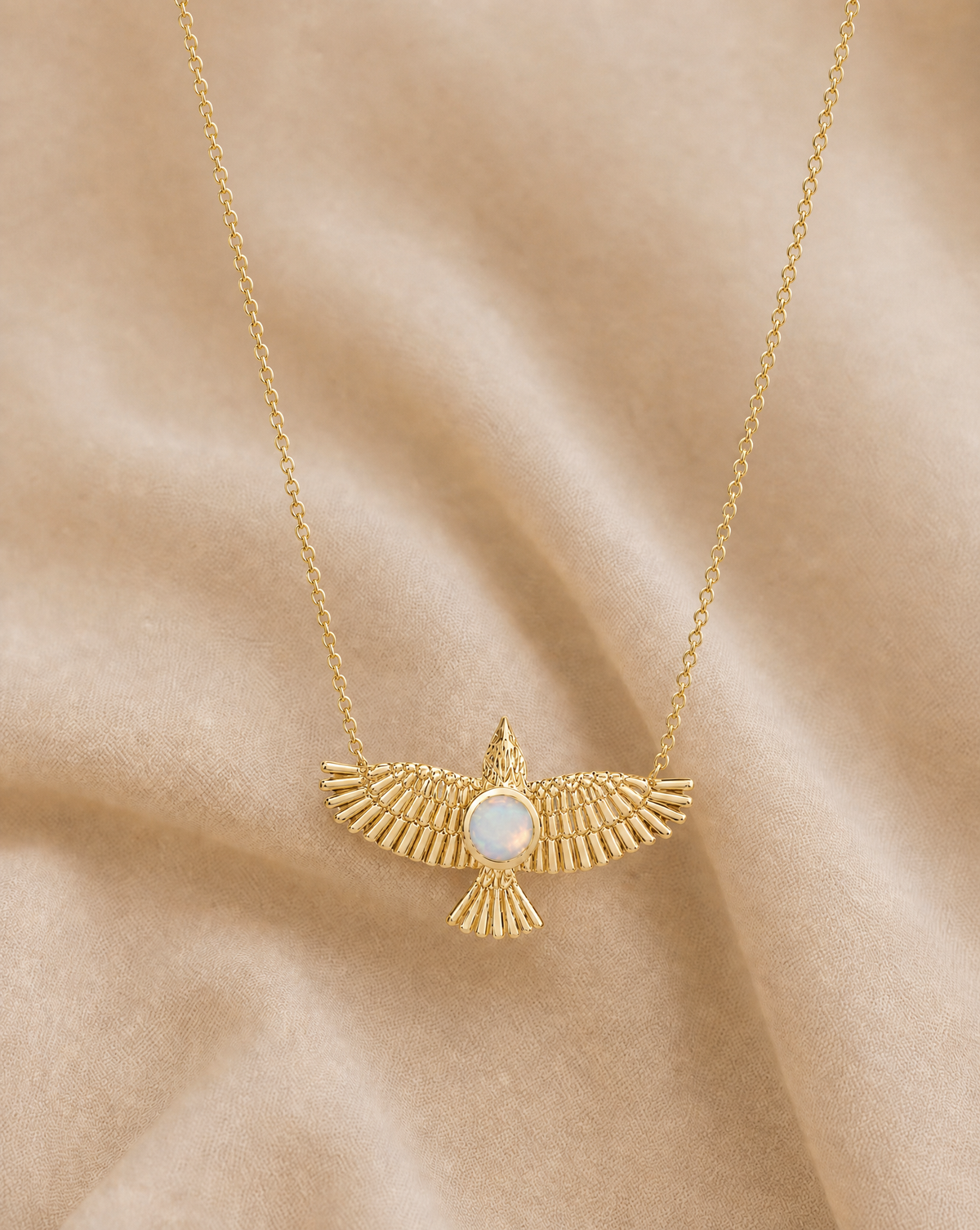 The DreamWeaver Opalite Pendant — Gold-3