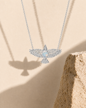 The DreamWeaver Opalite Pendant — Silver