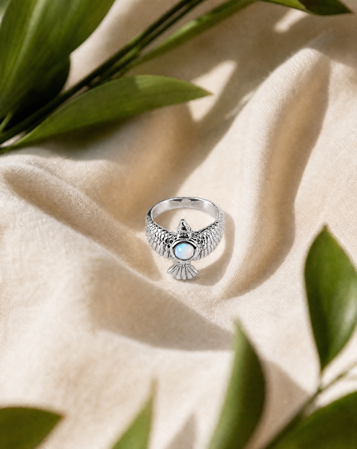 DreamWeaver Opalite Ring, Silver