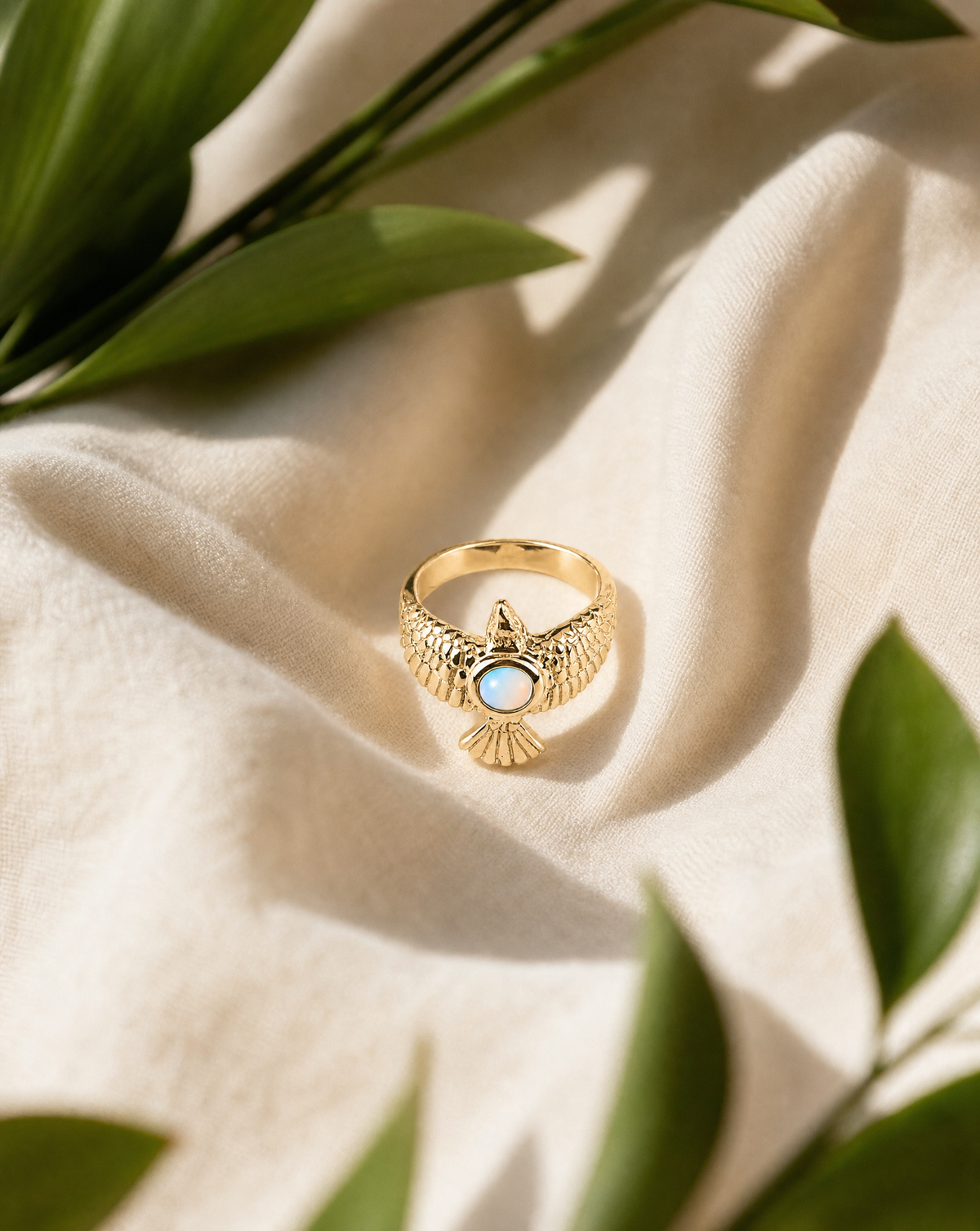 DreamWeaver Opalite Ring, Gold