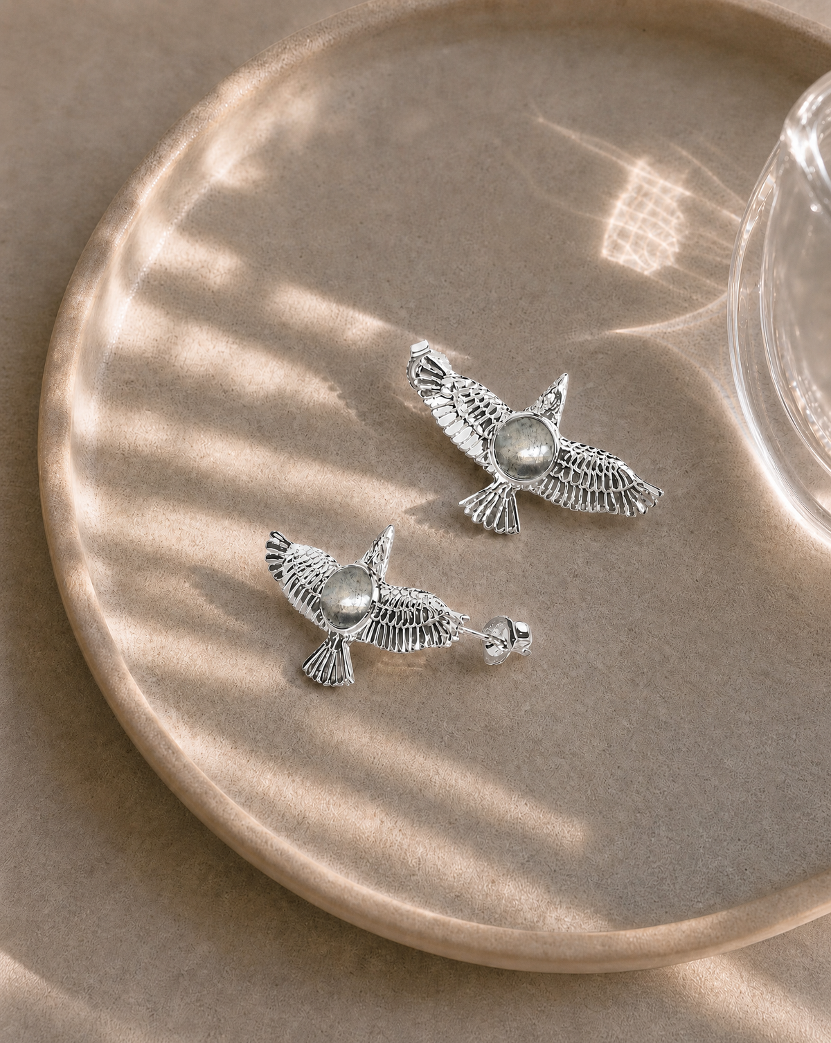 DreamWeaver Pyrite Stud Earings — Silver-2