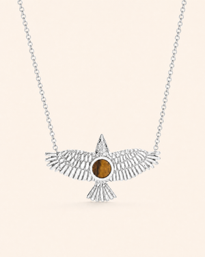 The DreamWeaver Tiger's Eye Pendant — Silver