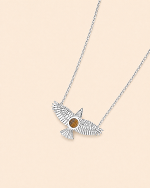 The DreamWeaver Tiger's Eye Pendant — Silver