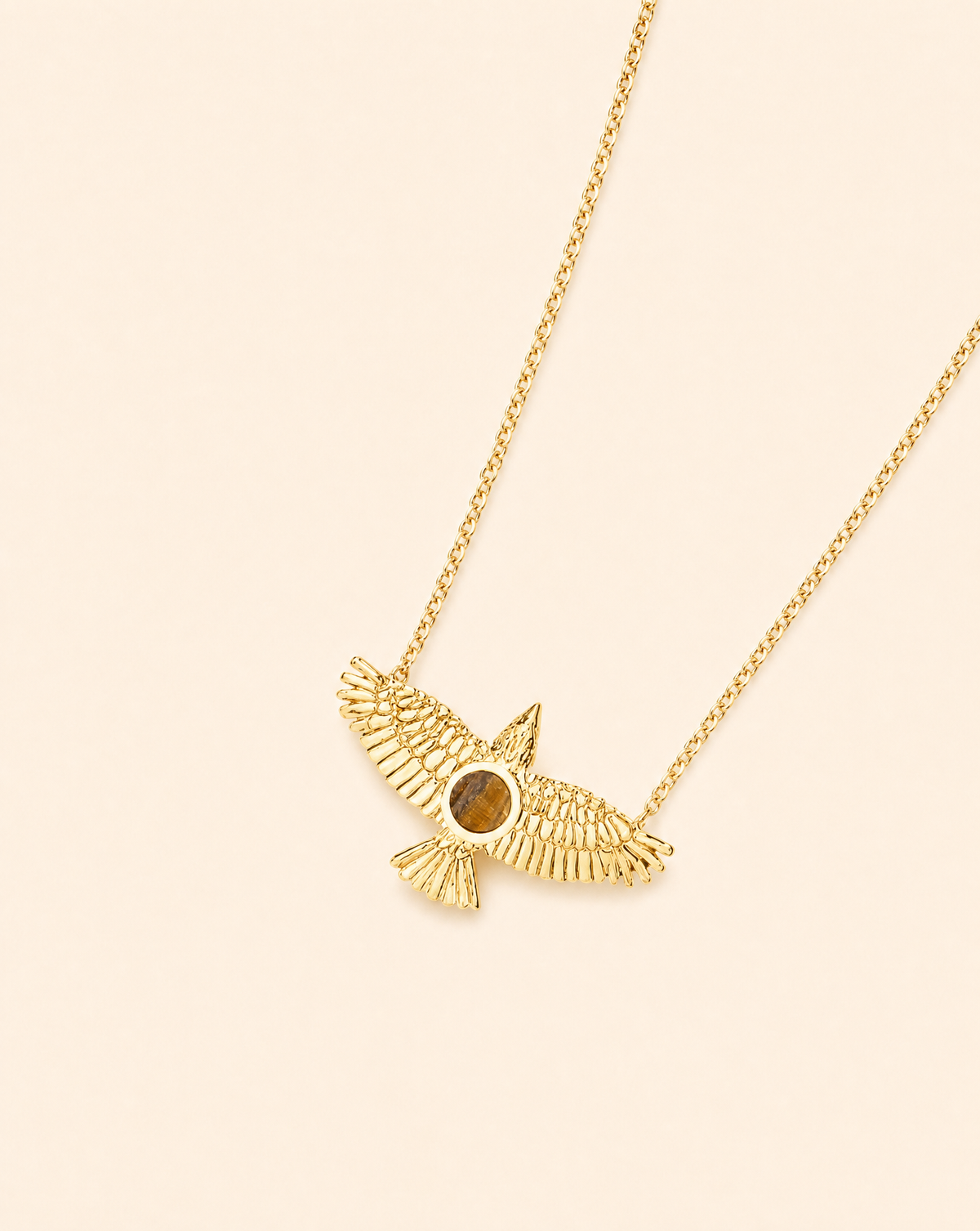 The DreamWeaver Tiger's Eye Pendant — Gold-2
