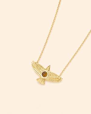 The DreamWeaver Tiger's Eye Pendant — Gold