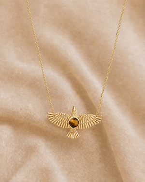 The DreamWeaver Tiger's Eye Pendant — Gold
