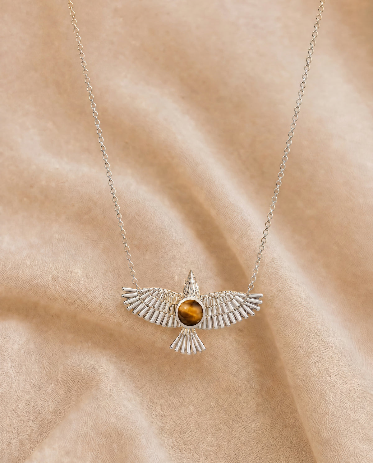 The DreamWeaver Tiger's Eye Pendant — Silver-4
