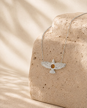 The DreamWeaver Tiger's Eye Pendant — Silver