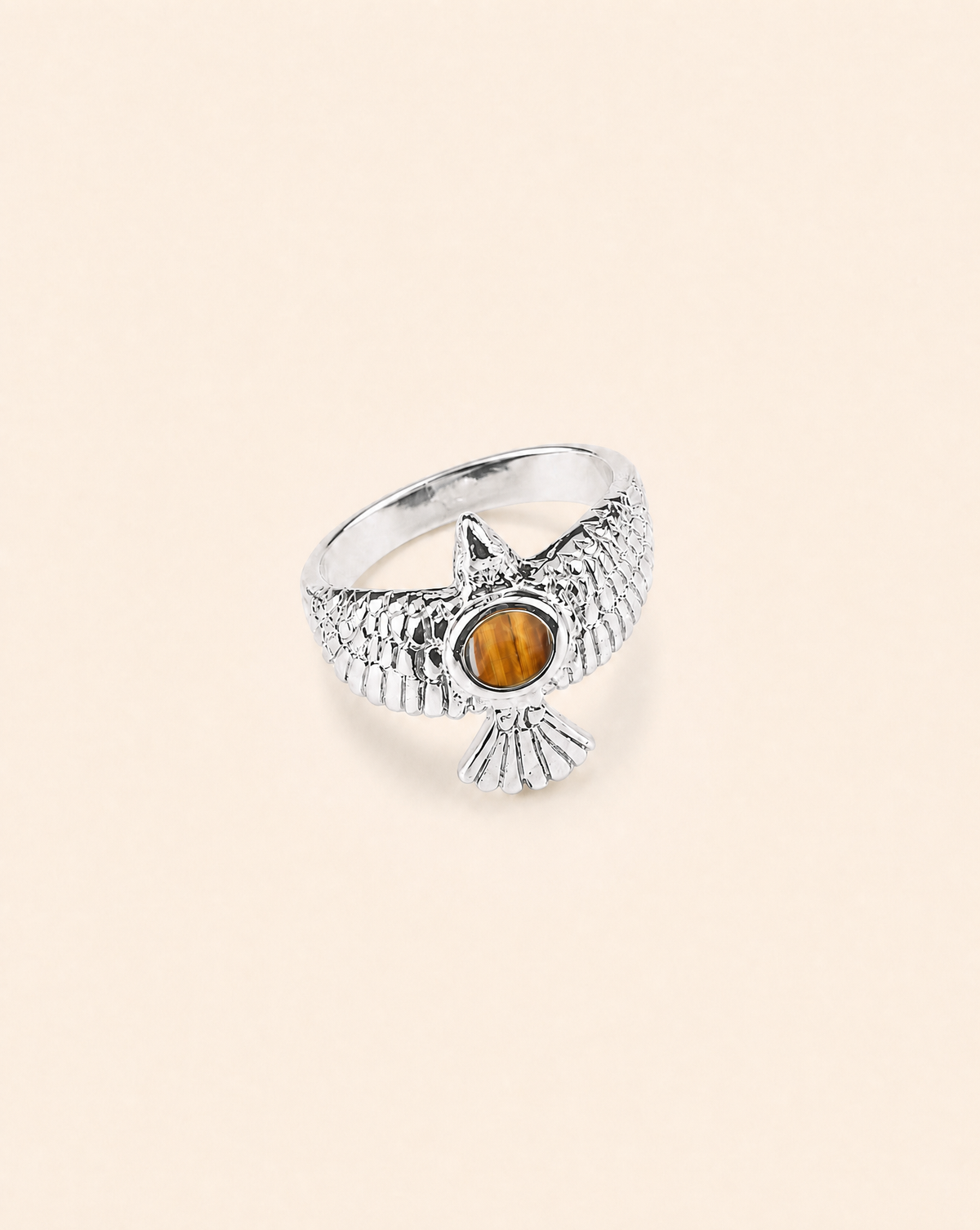 DreamWeaver Tiger's Eye Ring, Silver-2