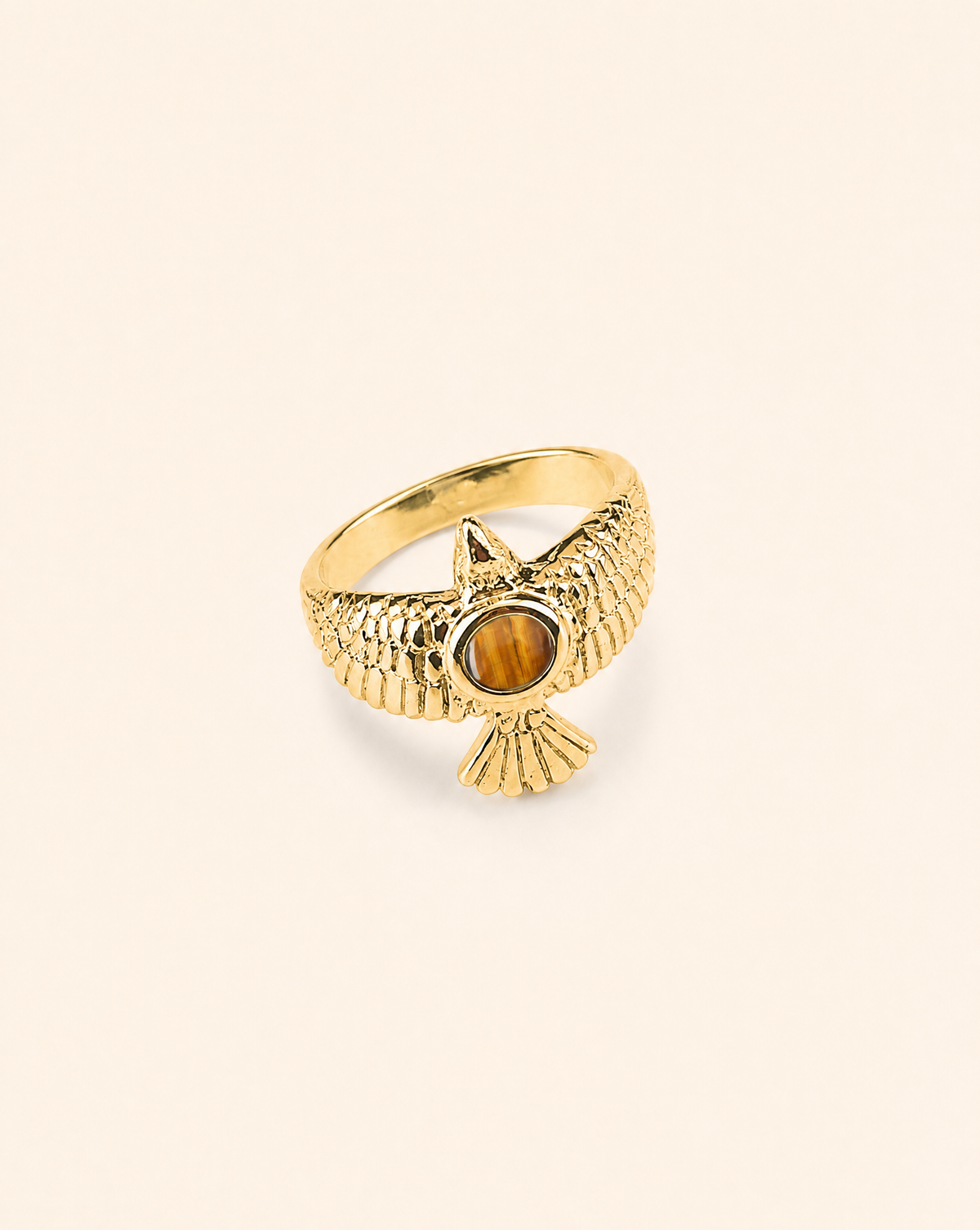DreamWeaver Tiger's Eye Ring, Gold-2