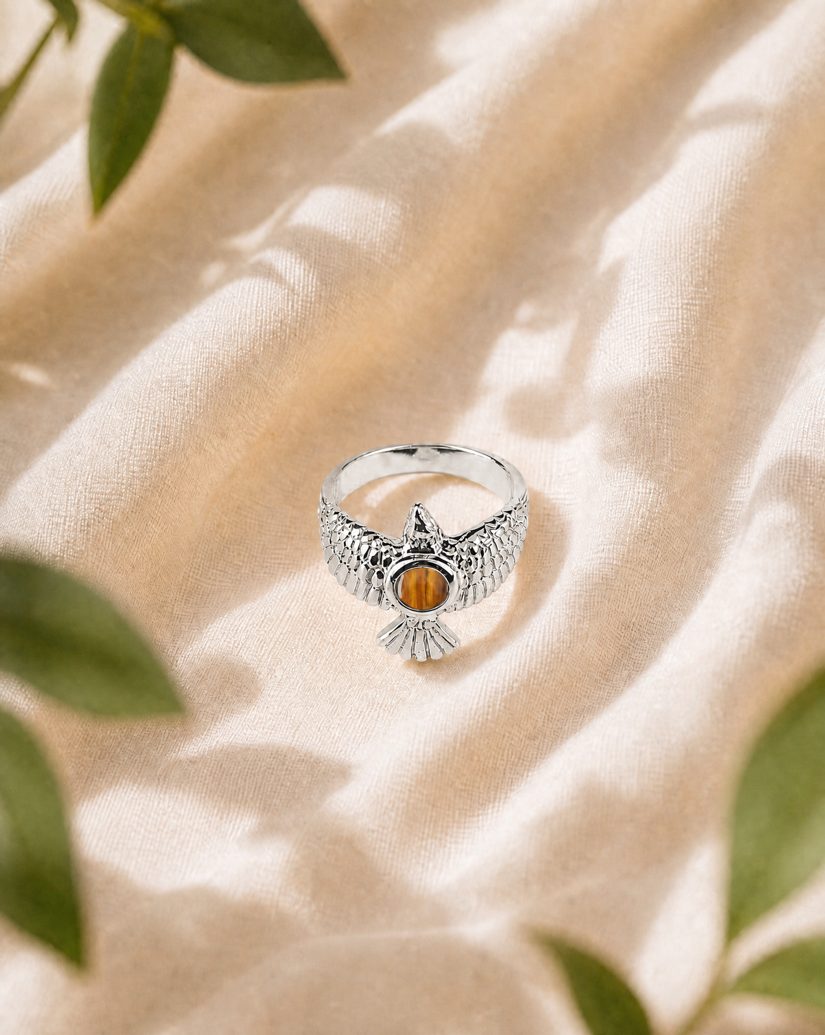 DreamWeaver Tiger's Eye Ring, Silver-3