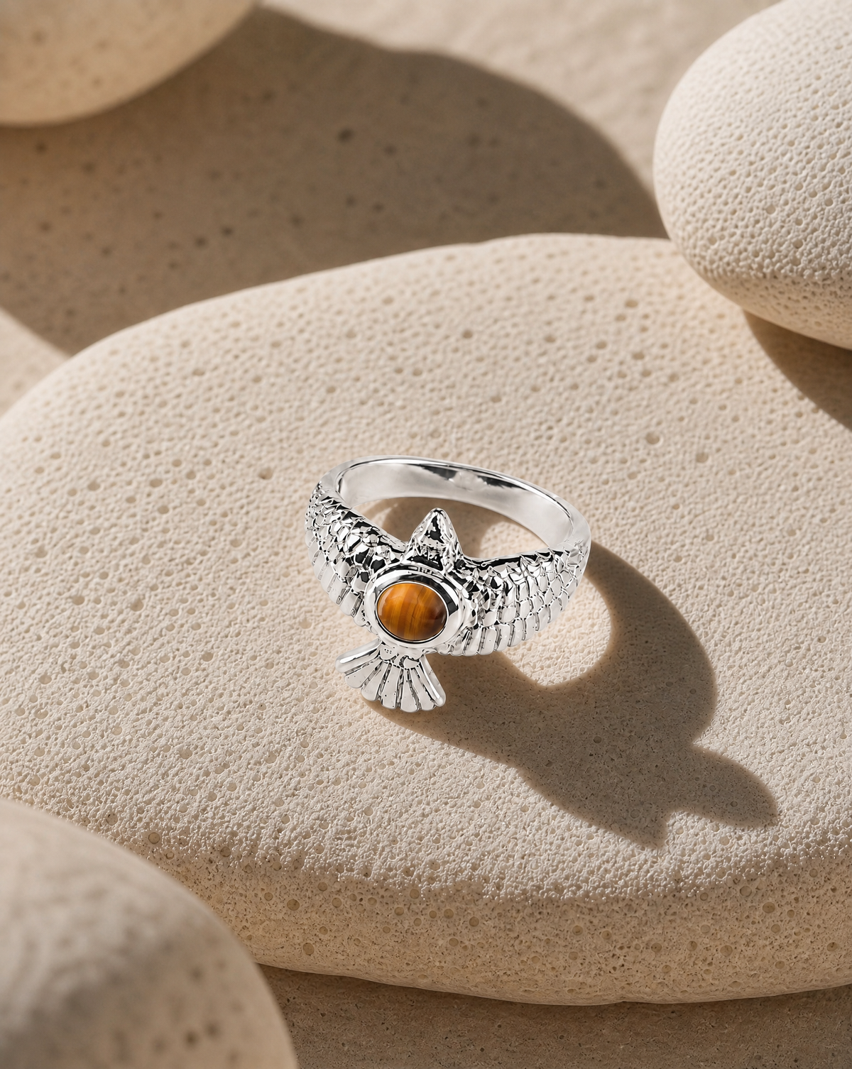 DreamWeaver Tiger's Eye Ring, Silver-4