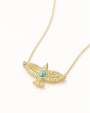 The DreamWeaver Turquoise Pendant — Gold