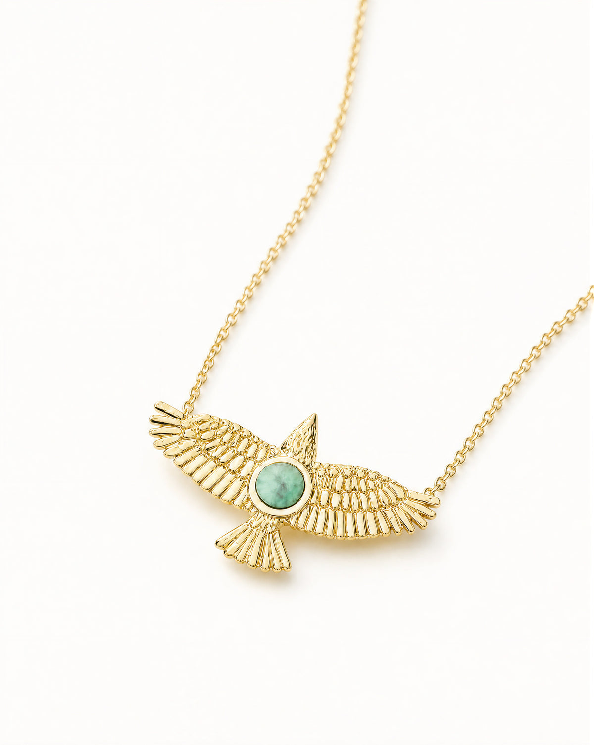The DreamWeaver Turquoise Pendant — Gold-4