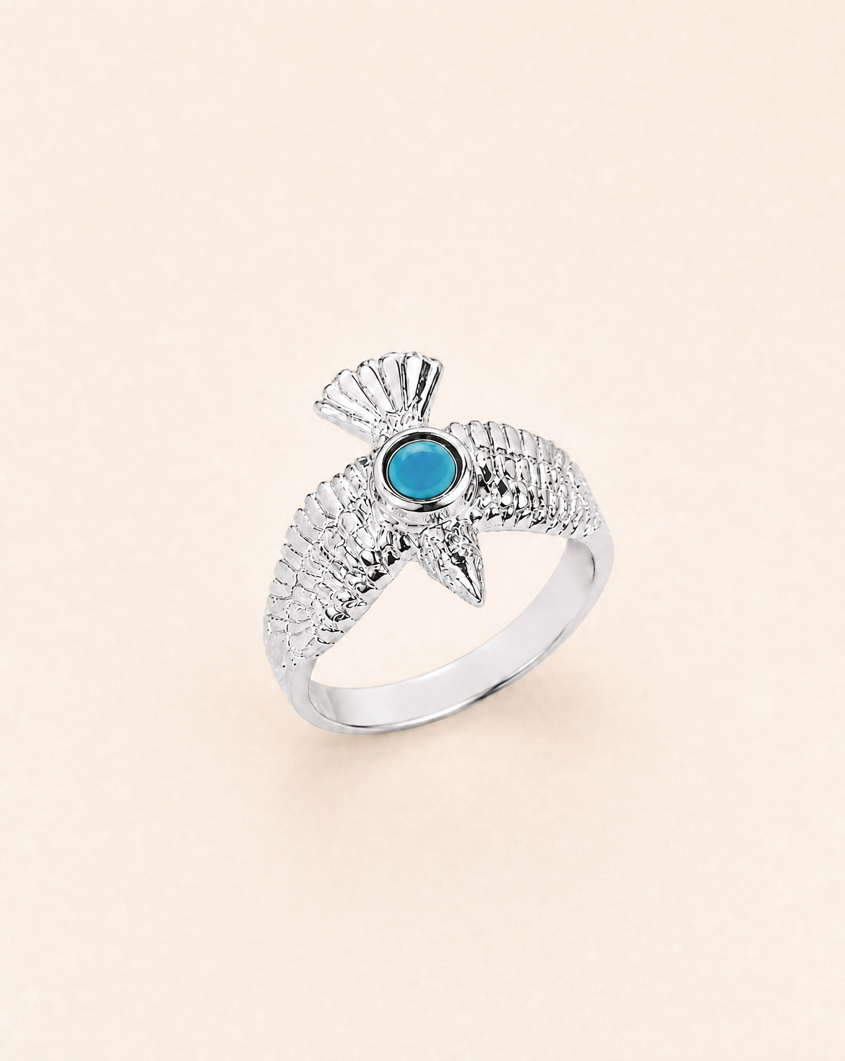 DreamWeaver Turquoise Ring, Silver-4