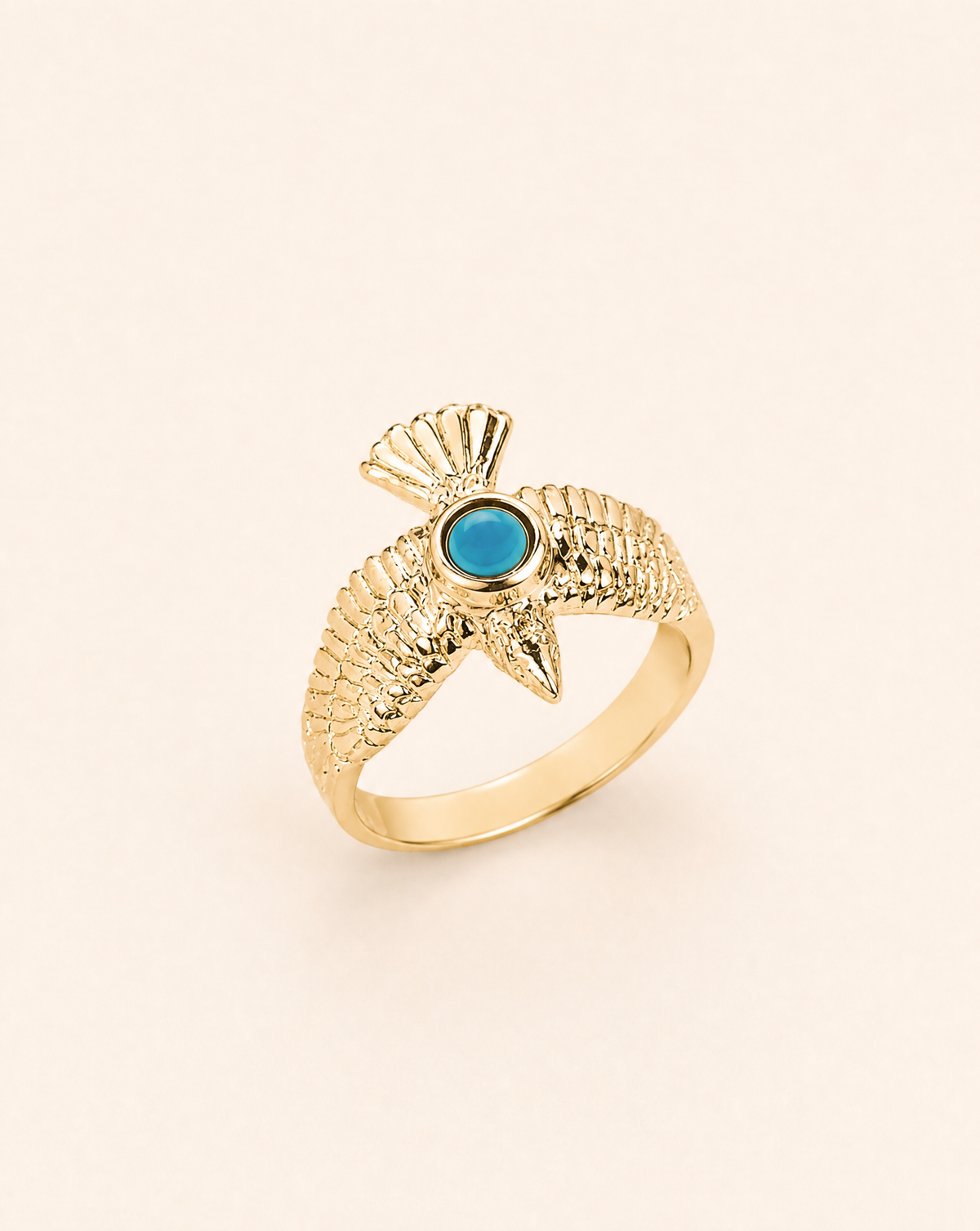 DreamWeaver Turquoise Ring, Gold-4
