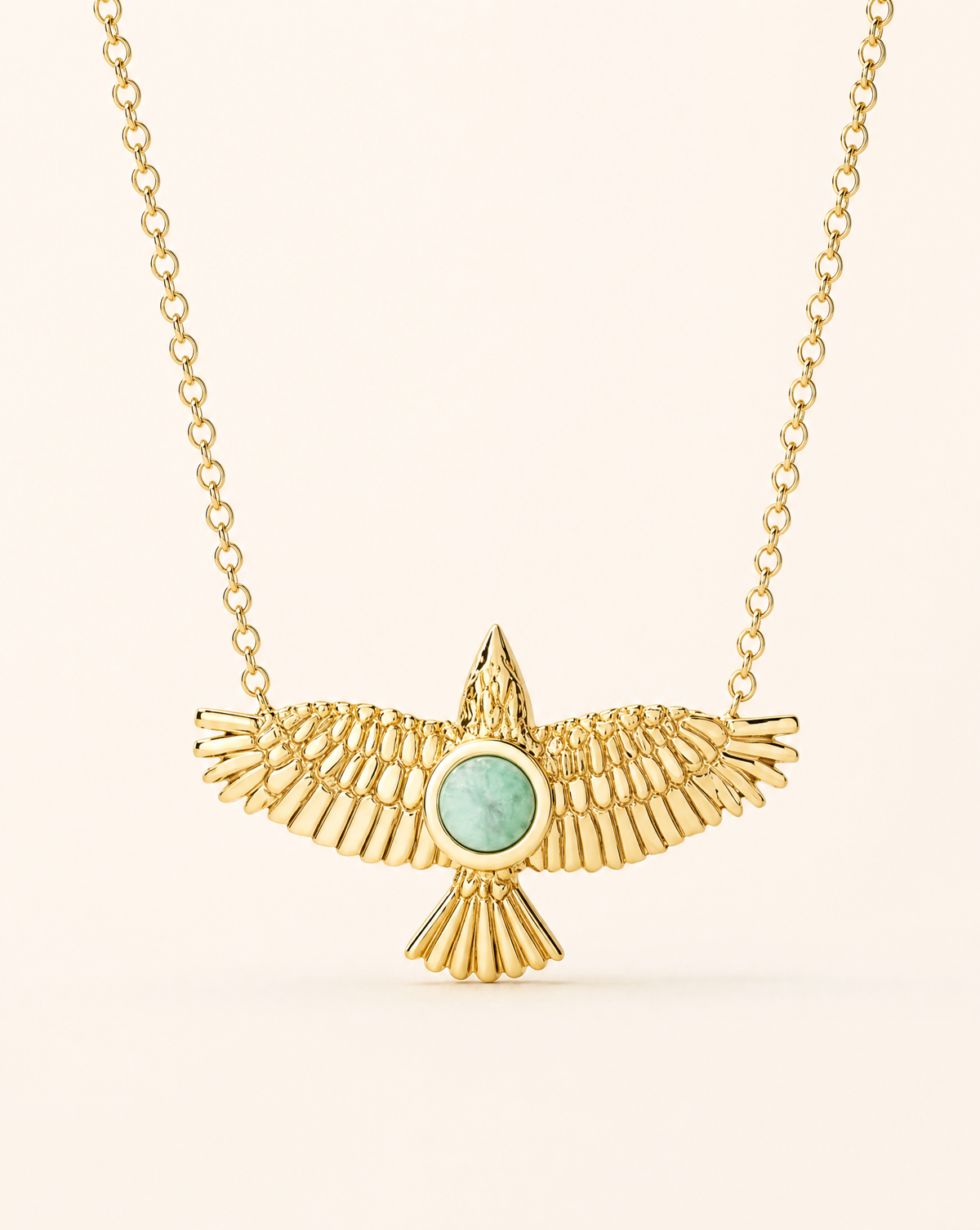 The DreamWeaver Turquoise Pendant — Gold-1