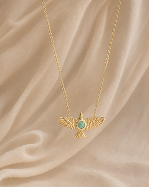 The DreamWeaver Turquoise Pendant — Gold