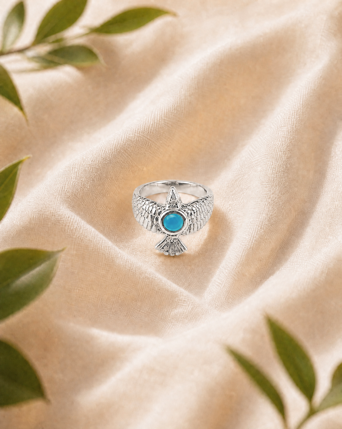DreamWeaver Turquoise Ring, Silver-2