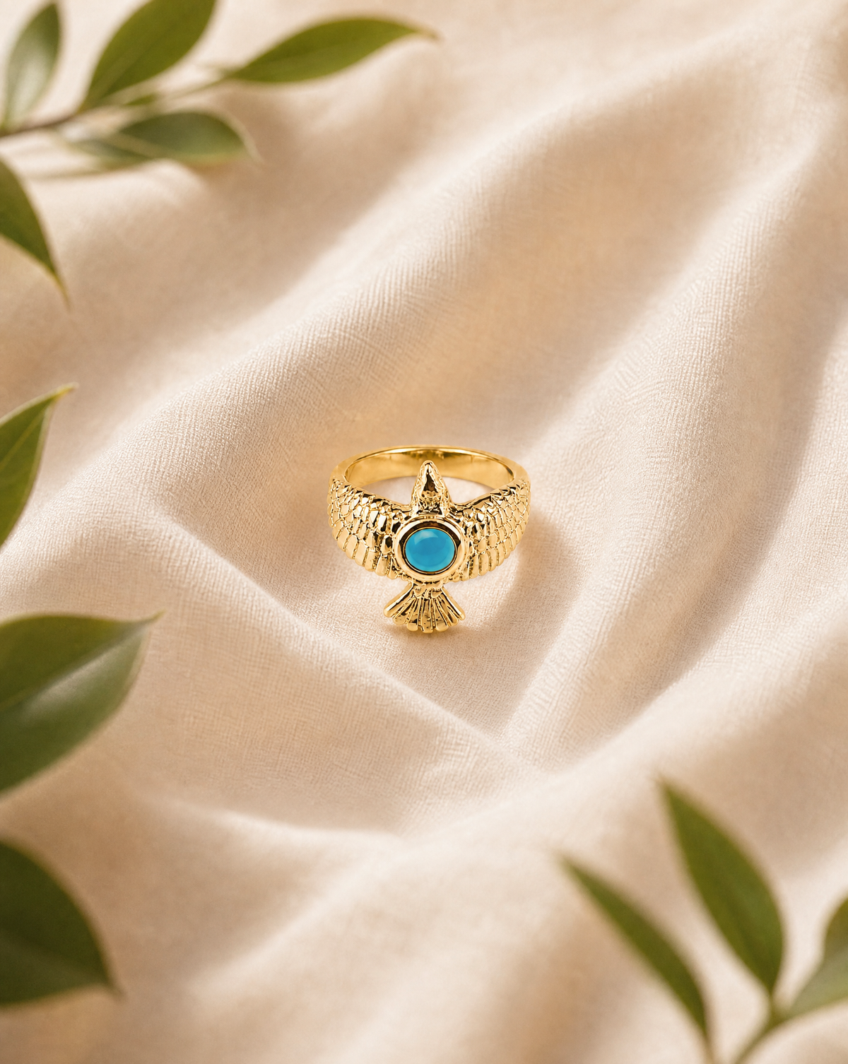 DreamWeaver Turquoise Ring, Gold-2