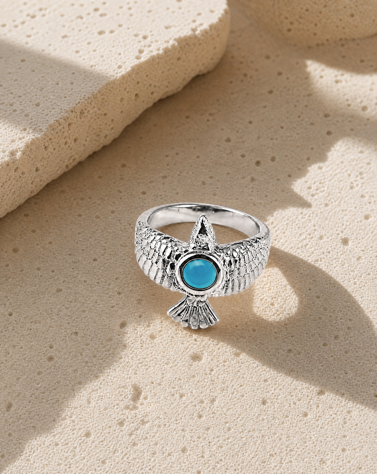 DreamWeaver Turquoise Ring, Silver-3