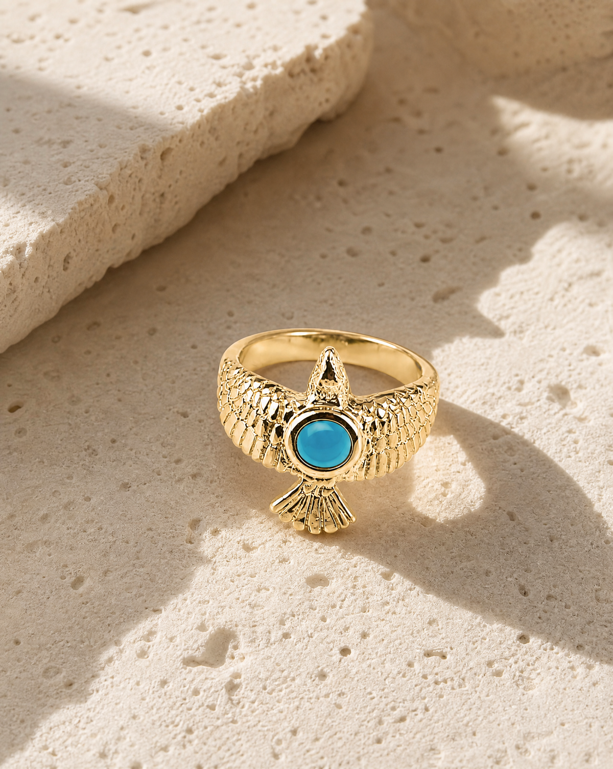 DreamWeaver Turquoise Ring, Gold-3