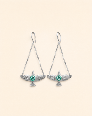 DreamWeaver Chrysocolla Earrings — Silver