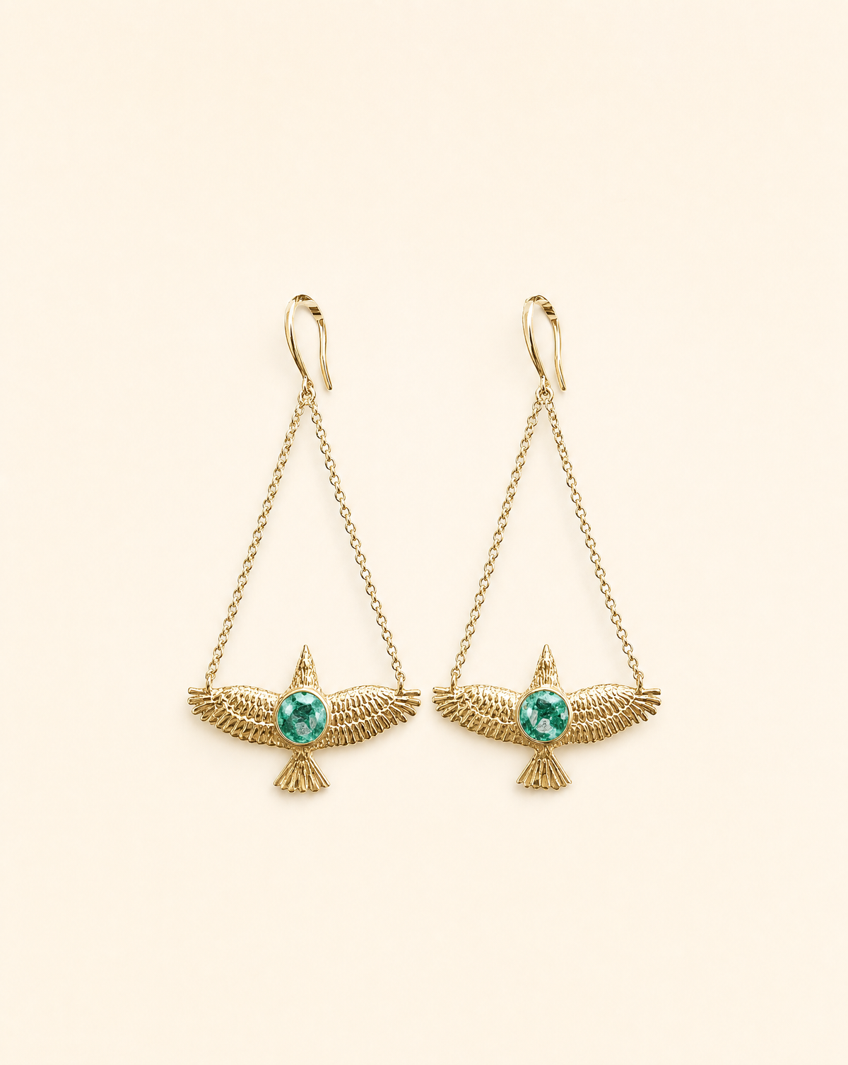 DreamWeaver Chrysocolla Earrings — Gold