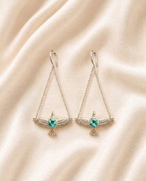 DreamWeaver Chrysocolla Earrings — Silver