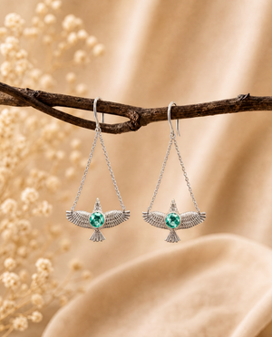 DreamWeaver Chrysocolla Earrings — Silver