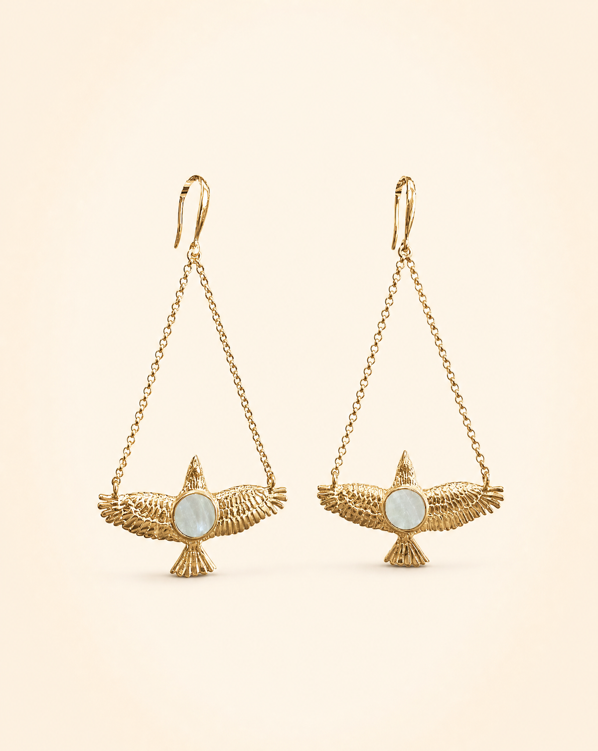 DreamWeaver Clear Quartz Earrings — Gold