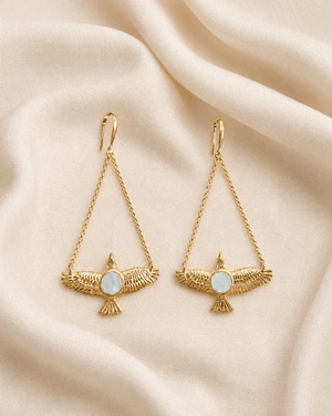 DreamWeaver Clear Quartz Earrings — Gold