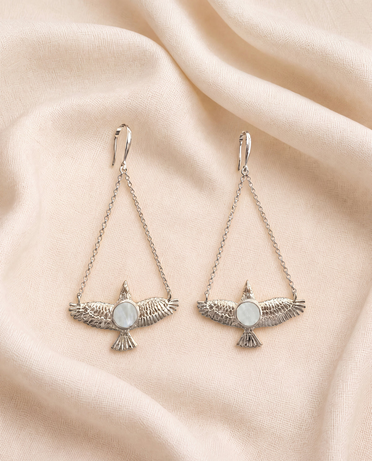 DreamWeaver Clear Quartz Earrings — Silver