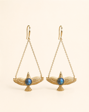 DreamWeaver Labradorite Earrings — Gold