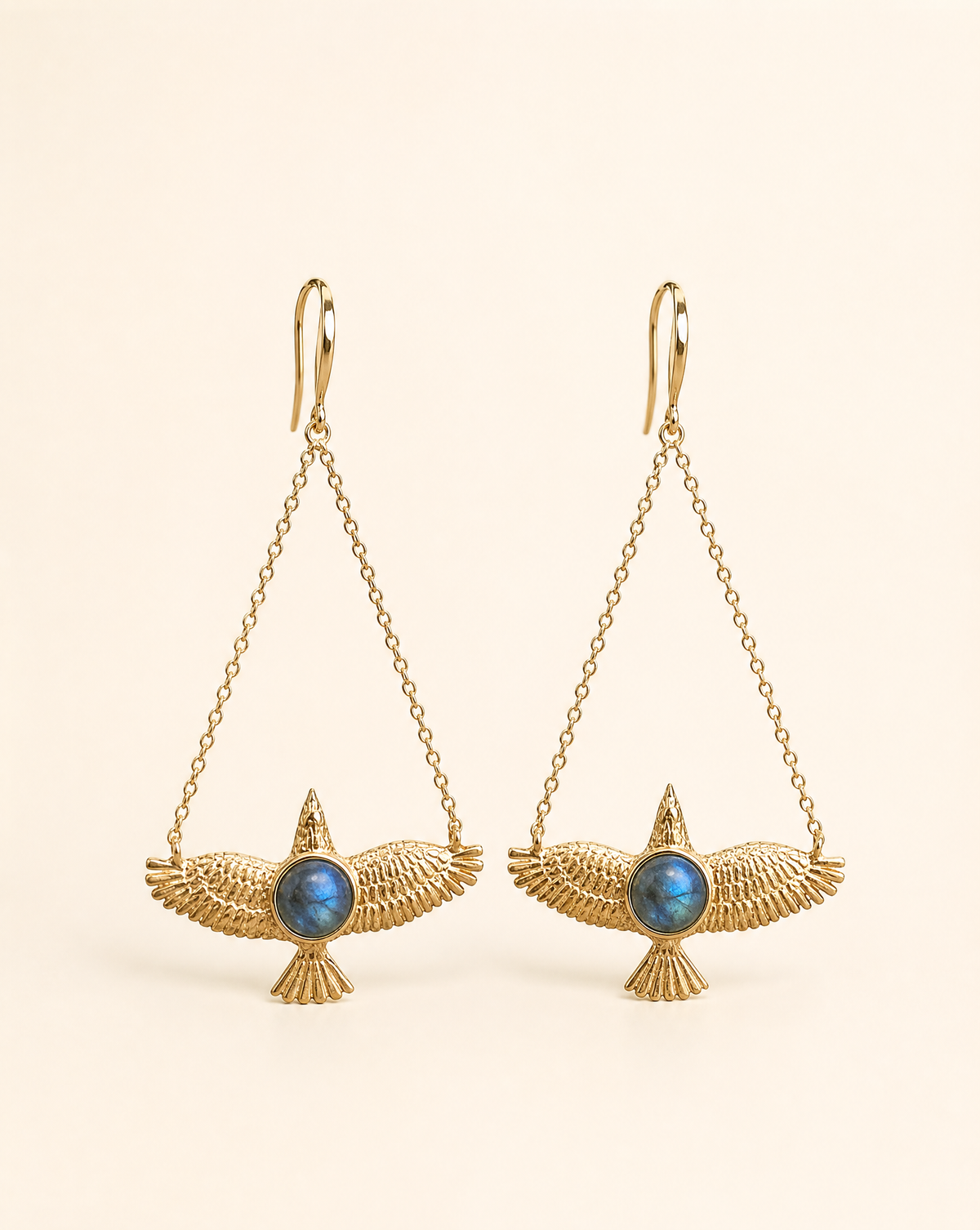 DreamWeaver Labradorite Earrings — Gold